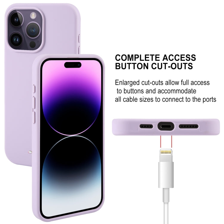 For iPhone 15 Pro Max GOOSPERY SILICONE Silky Soft TPU Phone Case(Purple) - iPhone 15 Pro Max Cases by GOOSPERY | Online Shopping UK | buy2fix