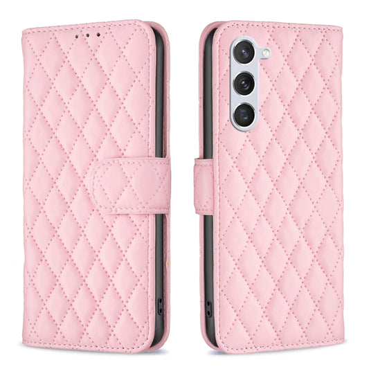 For Samsung Galaxy S24 5G Diamond Lattice Wallet Flip Leather Phone Case(Pink) - Galaxy S24 5G Cases by buy2fix | Online Shopping UK | buy2fix