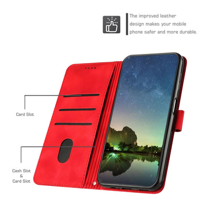 For Xiaomi Redmi Note 13 Dream Triangle Leather Phone Case with Lanyard(Red) - Note 13 Cases by buy2fix | Online Shopping UK | buy2fix