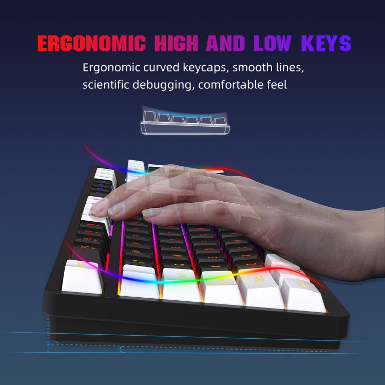 HXSJ L98 2.4G Wireless RGB Keyboard and Mouse Set 104 Keys + 1600DPI Mouse(White) - Wireless Keyboard by HXSJ | Online Shopping UK | buy2fix