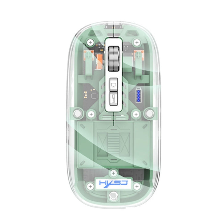 HXSJ T900 Transparent Magnet Three-mode Wireless Gaming Mouse(Bean Green) - Wireless Mice by HXSJ | Online Shopping UK | buy2fix