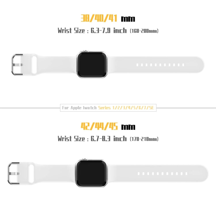 For Apple Watch SE 2023 40mm Pin Buckle Silicone Watch Band(White) - Watch Bands by buy2fix | Online Shopping UK | buy2fix