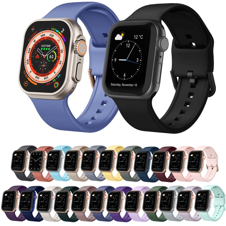 For Apple Watch Series 9 45mm Pin Buckle Silicone Watch Band(Starlight) - Watch Bands by buy2fix | Online Shopping UK | buy2fix