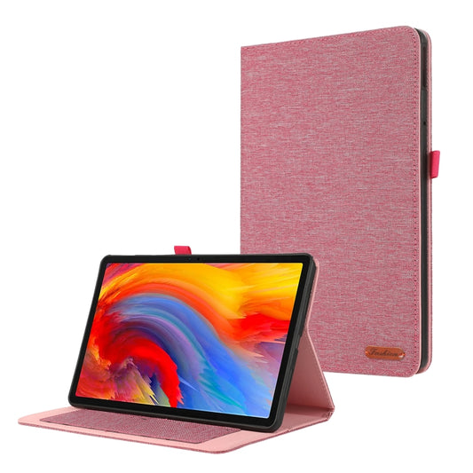For Lenovo Tab M11 / Xiaoxin Pad 11 2024 Horizontal Flip TPU + Fabric PU Leather Tablet Case(Rose Red) - Lenovo by buy2fix | Online Shopping UK | buy2fix