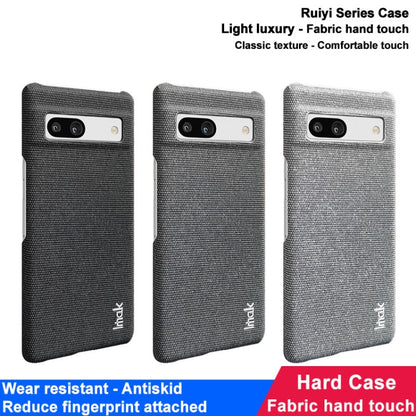 For Google Pixel 7a imak Ruiyi Series Cloth Texture PU + PC Phone Case(Light Grey) - Google Cases by imak | Online Shopping UK | buy2fix