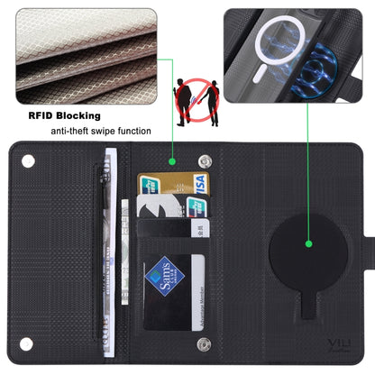 For iPhone 13 Pro ViLi GHB Series MagSafe Magnetic Zipper Leather Phone Case(Black) - iPhone 13 Pro Cases by ViLi | Online Shopping UK | buy2fix