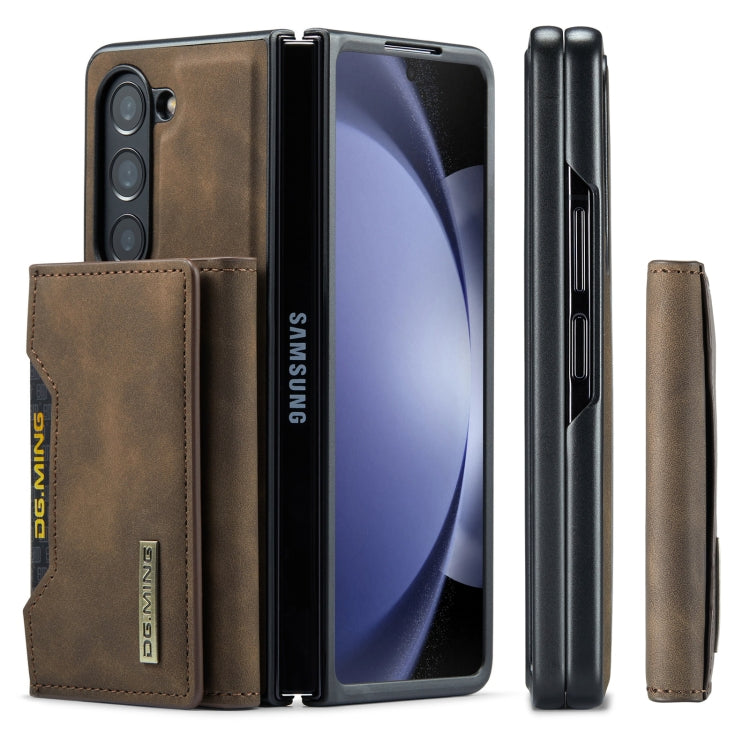 For Samsung Galaxy Z Fold5 DG.MING M2 Series 3-Fold Multi Card Bag + Magnetic Phone Case(Coffee) - Galaxy Z Fold5 Cases by DG.MING | Online Shopping UK | buy2fix