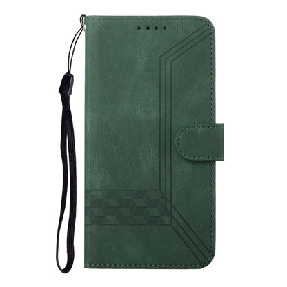 For iPhone SE 2024 Cubic Skin Feel Flip Leather Phone Case(Green) - More iPhone Cases by buy2fix | Online Shopping UK | buy2fix