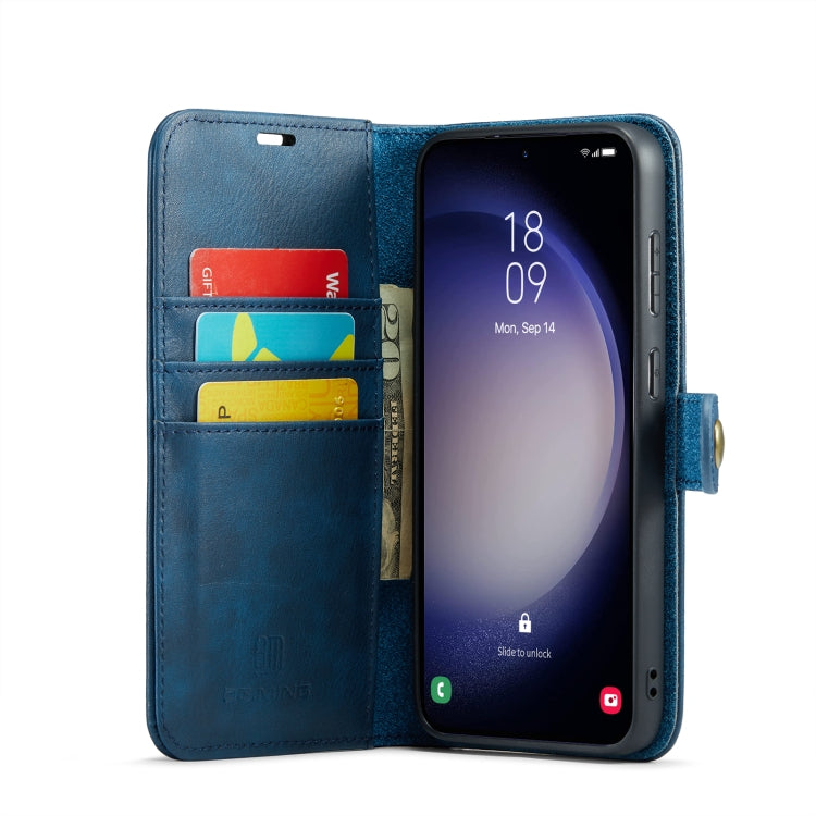 For Samsung Galaxy S23 FE 5G DG.MING Crazy Horse Texture Detachable Magnetic Leather Case(Blue) - Galaxy S23 FE 5G Cases by DG.MING | Online Shopping UK | buy2fix