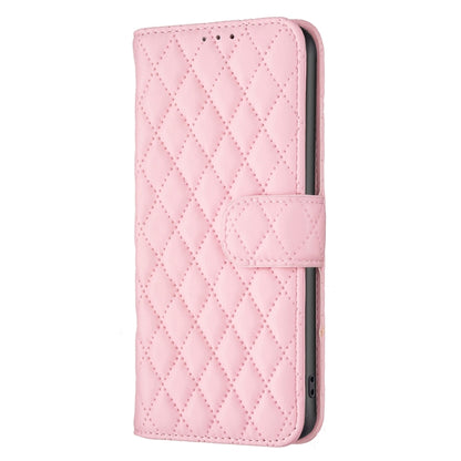 For Motorola Moto G Power 5G 2024 Diamond Lattice Wallet Flip Leather Phone Case(Pink) - Motorola Cases by buy2fix | Online Shopping UK | buy2fix