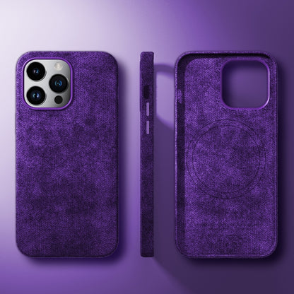 For iPhone 13 Turn Fur Magsafe Magnetic Phone Case(Dark Purple) - iPhone 13 Cases by buy2fix | Online Shopping UK | buy2fix