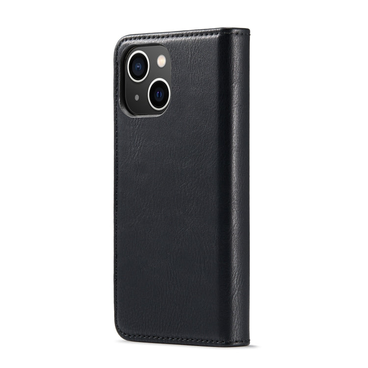 For iPhone 15 Plus DG.MING Crazy Horse Texture Detachable Magnetic Leather Phone Case(Black) - iPhone 15 Plus Cases by DG.MING | Online Shopping UK | buy2fix