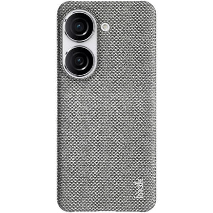 For Asus Zenfone 9 / Zenfone10 5G imak Ruiyi Series Cloth Texture PU + PC Phone Case(Light Grey) - ASUS Cases by imak | Online Shopping UK | buy2fix