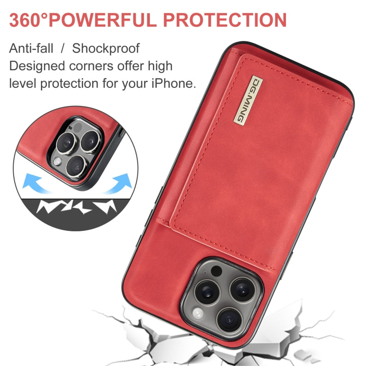 For iPhone 16 Pro DG.MING M1 Series 3-Fold Multi Card Wallet Leather Phone Case(Red) - iPhone 16 Pro Cases by DG.MING | Online Shopping UK | buy2fix