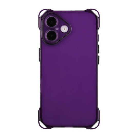 For iPhone 16 Four-corner Shockproof TPU Phone Case(Purple) - iPhone 16 Cases by buy2fix | Online Shopping UK | buy2fix