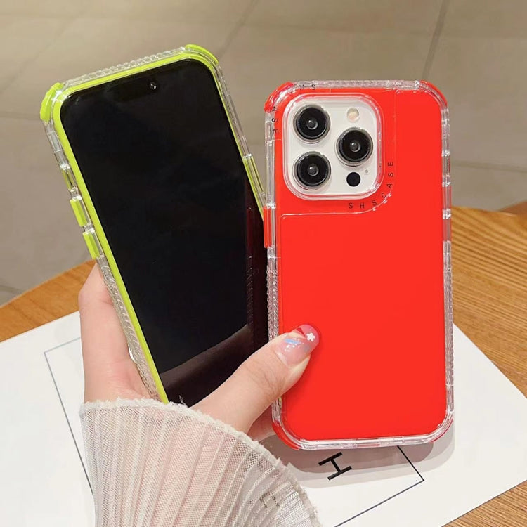 For iPhone 16 Dreamland 3 in 1 Solid Color Transparent Frame PC + TPU Phone Case(Green) - iPhone 16 Cases by buy2fix | Online Shopping UK | buy2fix