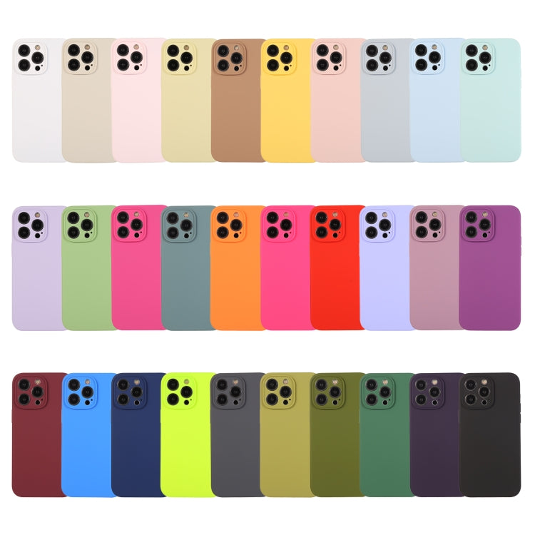 For iPhone 16 Pro Max Pure Color Liquid Silicone Fine Pore Phone Case(Sand Pink) - iPhone 16 Pro Max Cases by buy2fix | Online Shopping UK | buy2fix