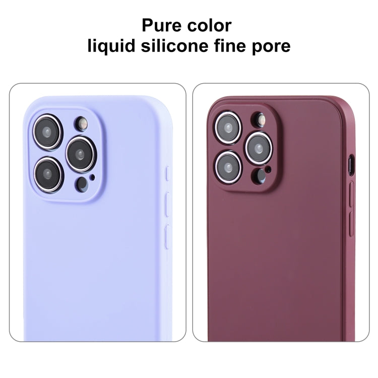 For iPhone 16 Pro Max Pure Color Liquid Silicone Fine Pore Phone Case(Black) - iPhone 16 Pro Max Cases by buy2fix | Online Shopping UK | buy2fix