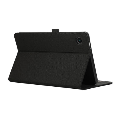 For Samsung Galaxy Tab A9+ Horizontal Flip TPU + Fabric PU Leather Tablet Case(Black) - Galaxy Tab A9+ by buy2fix | Online Shopping UK | buy2fix