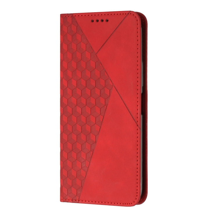 For Motorola Moto G Play 5G 2024 / G 5G 2024 Diamond Splicing Skin Feel Magnetic Leather Phone Case(Red) - Motorola Cases by buy2fix | Online Shopping UK | buy2fix