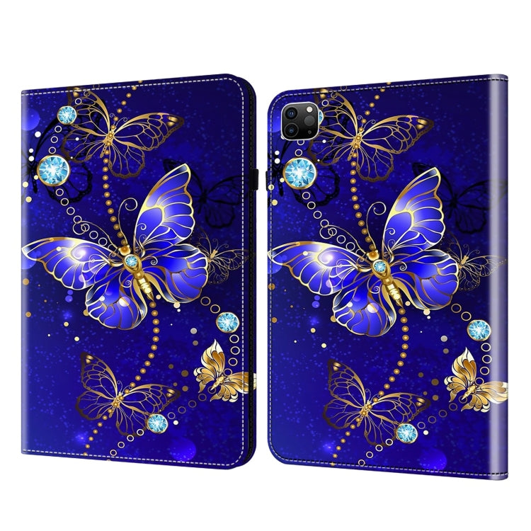 For iPad Air 13 2024 / Pro 12.9 2022 Crystal Texture Painted Leather Tablet Case(Diamond Butterflies) - iPad Pro 12.9 (2022/2021) Cases by buy2fix | Online Shopping UK | buy2fix