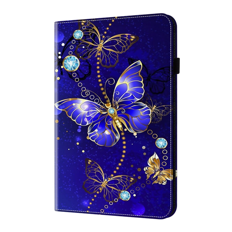 For iPad Air 13 2024 / Pro 12.9 2022 Crystal Texture Painted Leather Tablet Case(Diamond Butterflies) - iPad Pro 12.9 (2022/2021) Cases by buy2fix | Online Shopping UK | buy2fix