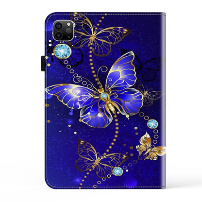 For iPad Air 13 2024 / Pro 12.9 2022 Crystal Texture Painted Leather Tablet Case(Diamond Butterflies) - iPad Pro 12.9 (2022/2021) Cases by buy2fix | Online Shopping UK | buy2fix