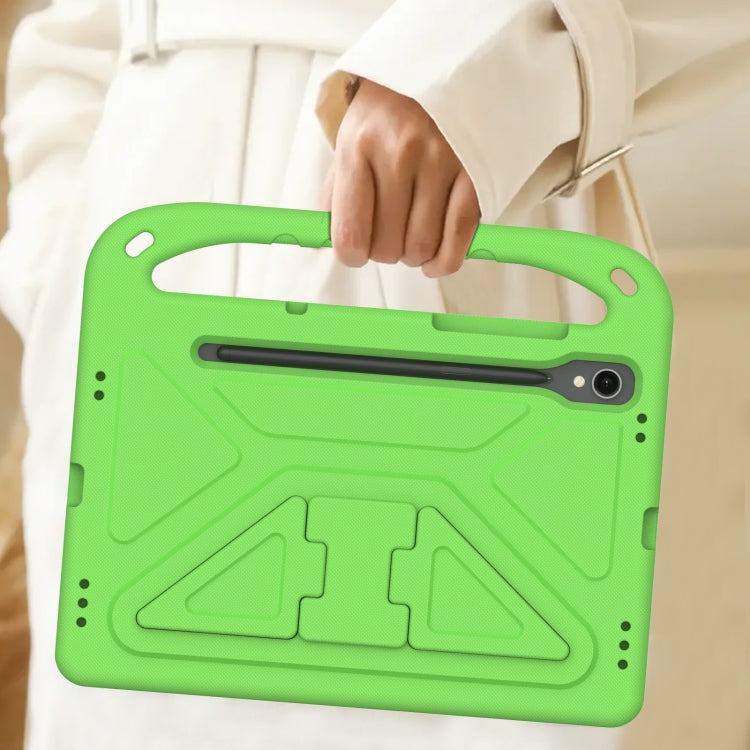 For Samsung Galaxy Tab S9 Handle EVA Shockproof Tablet Case with Holder(Green) - Galaxy Tab S9 Cases by buy2fix | Online Shopping UK | buy2fix