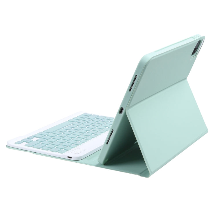 C-11B For iPad Pro 11 inch (2020) Detachable ABS Candy Color Bluetooth Keyboard Tablet Case with Stand & Pen Slot(Green) - For iPad Pro by buy2fix | Online Shopping UK | buy2fix