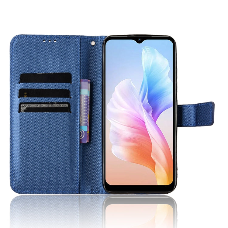 For Doogee X98 Diamond Texture Leather Phone Case(Blue) - Doogee Cases by buy2fix | Online Shopping UK | buy2fix