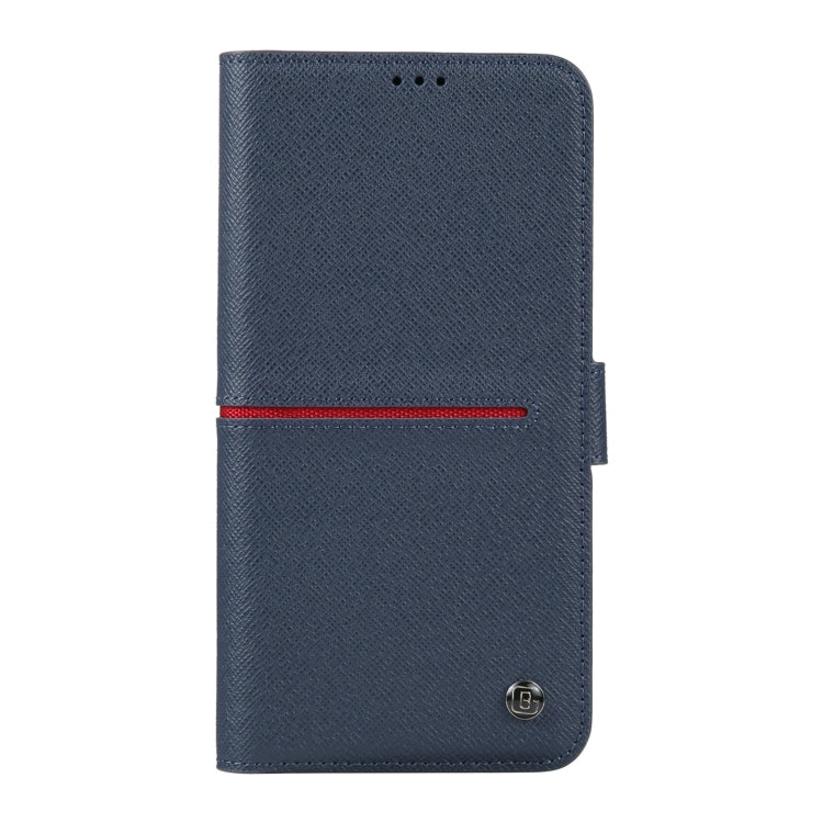 For iPhone 15 Pro Max GEBEI Top-grain Horizontal Flip Leather Phone Case(Blue) - iPhone 15 Pro Max Cases by GEBEI | Online Shopping UK | buy2fix