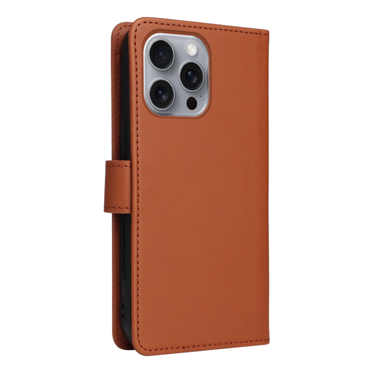 For iPhone 16 Pro Max BETOPNICE BN-005 2 in 1 Detachable Imitate Genuine Leather Phone Case(Brown) - iPhone 16 Pro Max Cases by BETOPNICE | Online Shopping UK | buy2fix