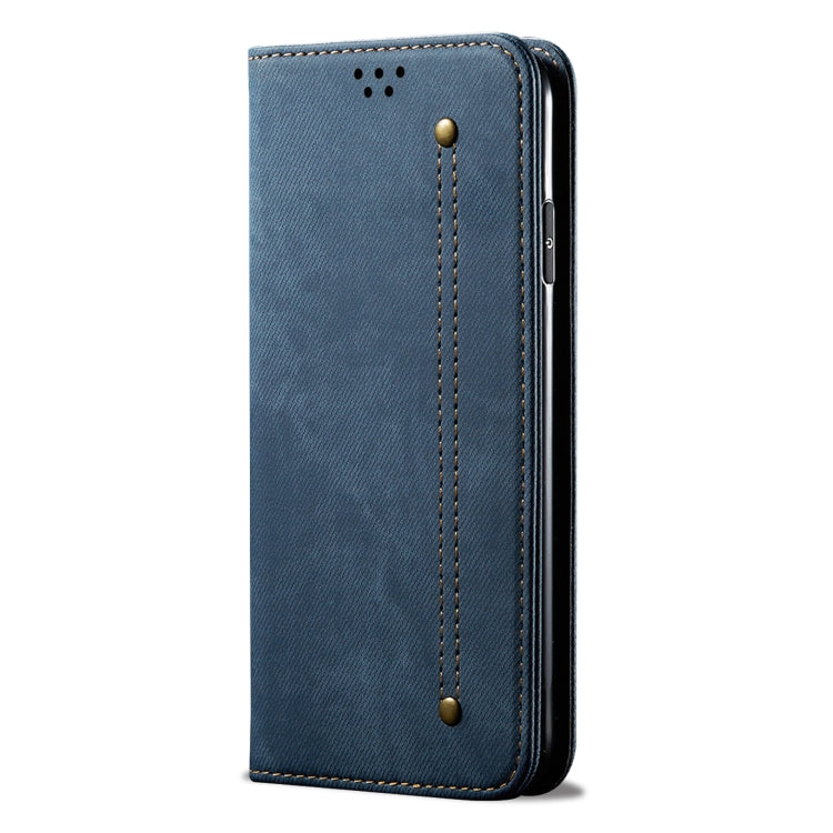 For Xiaomi Redmi K70E Denim Texture Casual Style Horizontal Flip Leather Case(Blue) - K70E Cases by buy2fix | Online Shopping UK | buy2fix