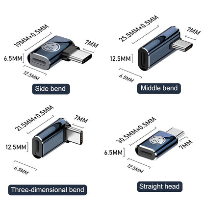 8 Pin to USB-C / Type-C Male Adapter Supports Charging & Data Transmission, Style:3D Bend - Converter & Adapter by buy2fix | Online Shopping UK | buy2fix