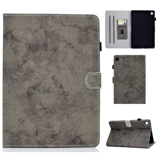 For Samsung Galaxy Tab A9+ Marble Style Cloth Texture Smart Leather Tablet Case(Grey) - Galaxy Tab A9+ by buy2fix | Online Shopping UK | buy2fix