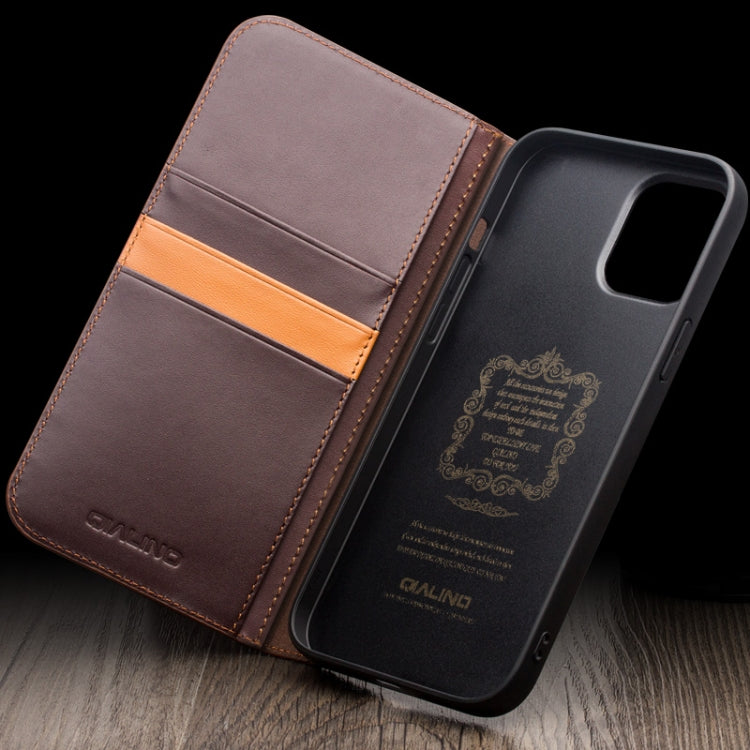 For iPhone 15 Pro QIALINO Classic Gen2 Genuine Leather Phone Case(Black) - iPhone 15 Pro Cases by QIALINO | Online Shopping UK | buy2fix
