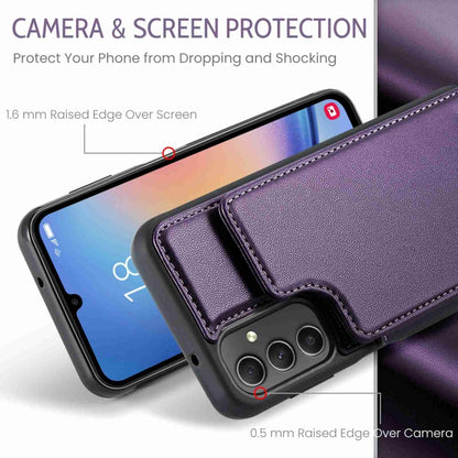 For Samsung Galaxy A54 5G CaseMe C22 Card Slots Holder RFID Anti-theft Phone Case(Purple) - Galaxy Phone Cases by CaseMe | Online Shopping UK | buy2fix