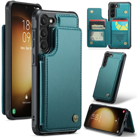 For Samsung Galaxy S23+ 5G CaseMe C22 Card Slots Holder RFID Anti-theft Phone Case(Blue Green) - Galaxy S23+ 5G Cases by CaseMe | Online Shopping UK | buy2fix