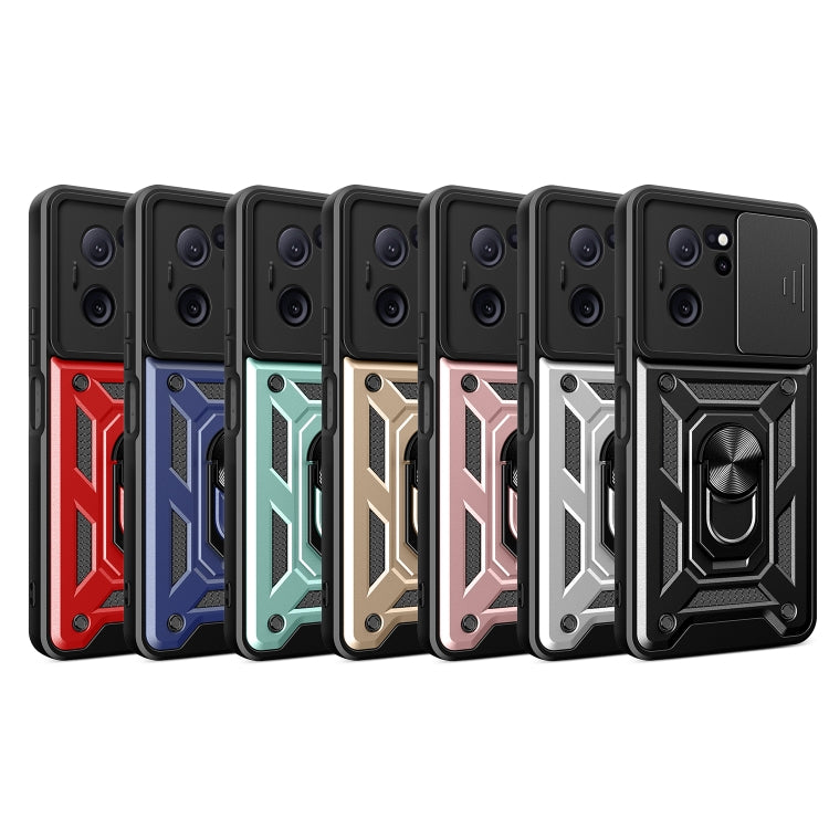 For Xiaomi Redmi K60 Ultra 5G Sliding Camera Cover Design TPU Hybrid PC Phone Case(Black) - Redmi K60 Ultra Cases by buy2fix | Online Shopping UK | buy2fix