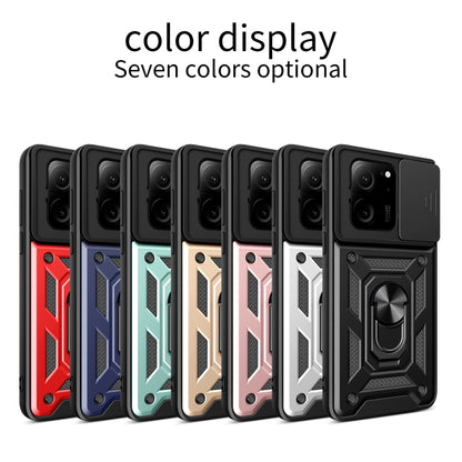For Xiaomi 13T/13T Pro/Redmi K60 Ultra Sliding Camera Cover Design TPU Hybrid PC Phone Case(Rose Gold) - Redmi K60 Ultra Cases by buy2fix | Online Shopping UK | buy2fix