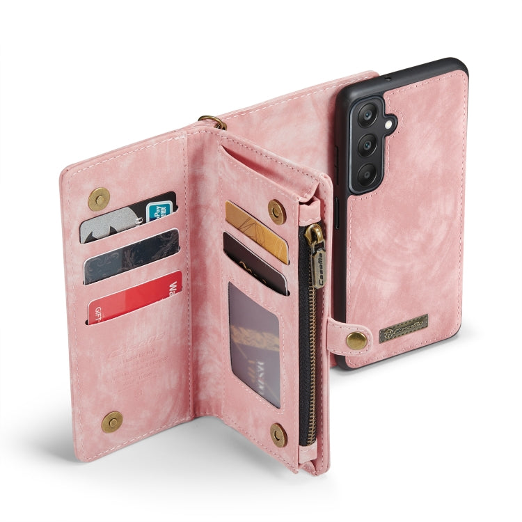 For Samsung Galaxy A25 4G CaseMe 008 Multifunctional Zipper Wallet Leather Phone Case with Lanyard(Pink) - Galaxy Phone Cases by CaseMe | Online Shopping UK | buy2fix