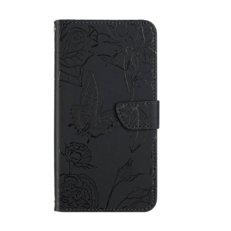 For Google Pixel 9 Pro Skin Feel Butterfly Embossed Flip Leather Phone Case(Black) - Google Cases by buy2fix | Online Shopping UK | buy2fix