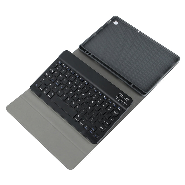 For Samsung Galaxy Tab S9 FE Square Cap Bluetooth Keyboard Leather Case with Pen Slot(Black) - Samsung Keyboard by buy2fix | Online Shopping UK | buy2fix