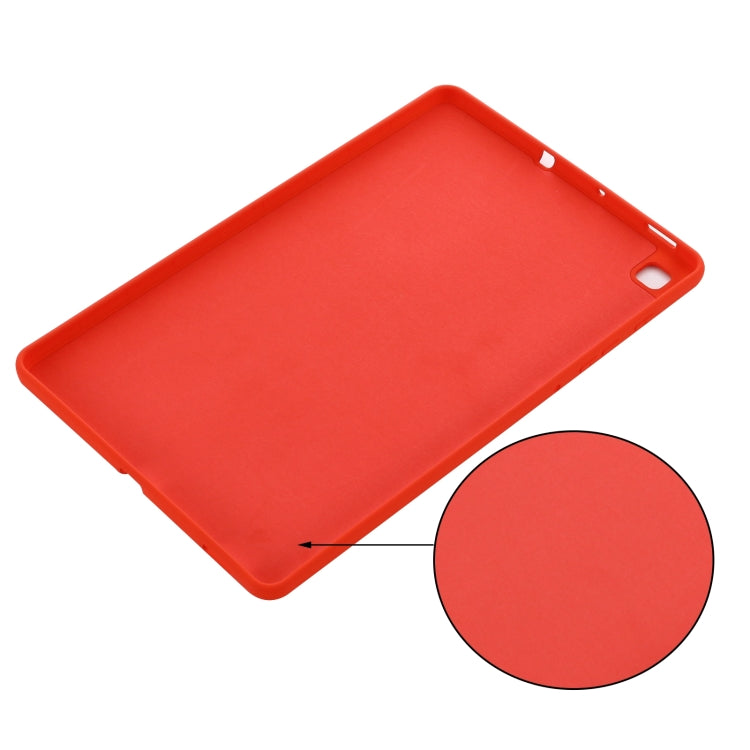 For Samsung Galaxy Tab S6 Lite 2024 Pure Color Liquid Silicone Shockproof Tablet Case(Red) - Other Galaxy Tab PC by buy2fix | Online Shopping UK | buy2fix