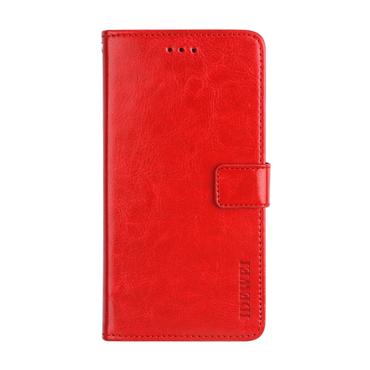 For OPPO Realme X3 idewei Crazy Horse Texture Horizontal Flip Leather Case with Holder & Card Slots & Wallet(Red) - Realme Cases by idewei | Online Shopping UK | buy2fix