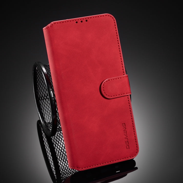 For Xiaomi Redmi 10X 4G / Redmi Note 9 DG.MING Retro Oil Side Horizontal Flip Case(Red) - Xiaomi Cases by DG.MING | Online Shopping UK | buy2fix