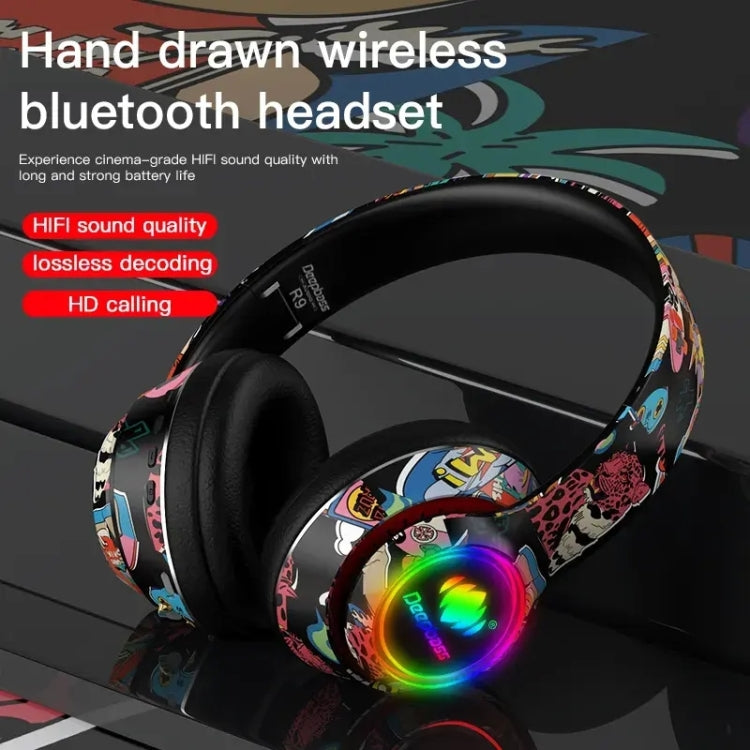 L750 3 in 1 RGB Graffiti Pattern Wireless Gaming Noise Reduction Headset(White) - Headset & Headphone by buy2fix | Online Shopping UK | buy2fix