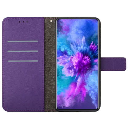 For Xiaomi Redmi Note 13 4G Global Rhombic Grid Texture Leather Phone Case(Purple) - Note 13 Cases by buy2fix | Online Shopping UK | buy2fix