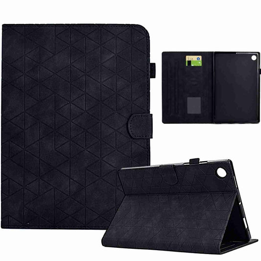 For Samsung Galaxy Tab A9 Rhombus TPU Smart Leather Tablet Case(Black) - Galaxy Tab A9 by buy2fix | Online Shopping UK | buy2fix