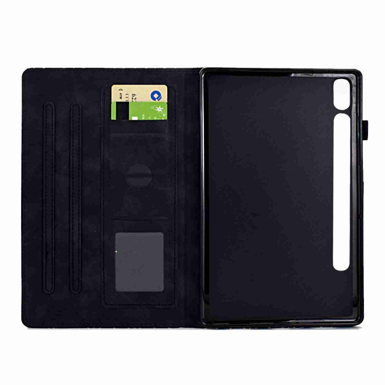 For Samsung Galaxy Tab S9 Rhombus TPU Smart Leather Tablet Case(Black) - Galaxy Tab S9 Cases by buy2fix | Online Shopping UK | buy2fix